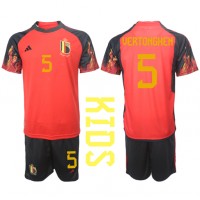 Dětský Fotbalový dres Belgie Jan Vertonghen #5 MS 2022 Domácí Krátký Rukáv (+ trenýrky)
